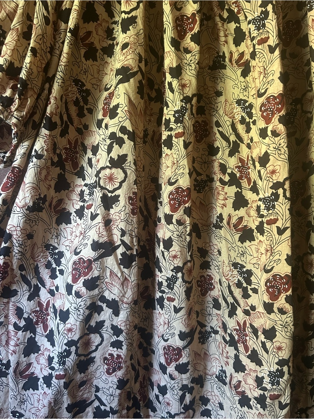 The Great. The Sleep Dress Floral Puff Sleeve Cotton Midi Cottagecore Medium - Picture 8 of 8